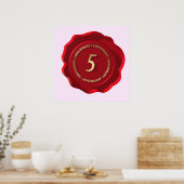 5周年記念レッドワックスシール ポスター (キッチン)