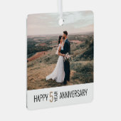 5周年記念写真ギフト記念 メタルオーナメント (正面右)