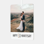 5周年記念写真ギフト記念 メタルオーナメント (正面左)