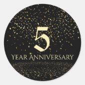 5周年記念封筒用シール ラウンドシール (正面)