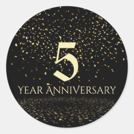 5周年記念封筒用シール ラウンドシール
