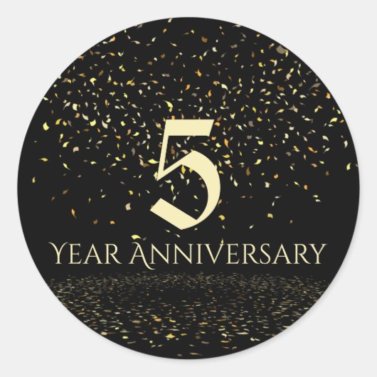 5周年記念封筒用シール ラウンドシール (正面)