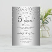 5周年記念祝賀 - シルバー 招待状 (スタンド正面)