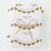 5周年記念結婚ハート ラッピングペーパーシート (インサイチュ)