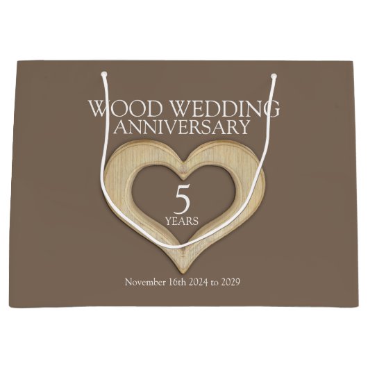 5周年記念結婚写真抱き枕 ラージペーパーバッグ (正面)