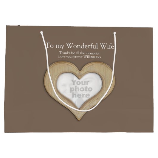 5周年記念結婚写真抱き枕 ラージペーパーバッグ (裏面)