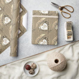 5周年記念結婚木イメージラッピング紙 ラッピングペーパー