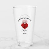5周年記念結婚贈り物パーソナライズされた タンブラーグラス (裏面)