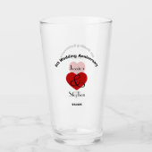 5周年記念結婚贈り物パーソナライズされた タンブラーグラス (正面)