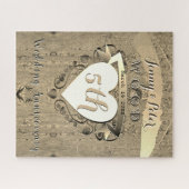 5周年記念結婚「ウッド」ジグソーパズル ジグソーパズル (横)