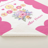 5周年記念花は永遠にピンク シェルパブランケット (3/4)