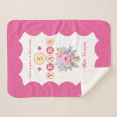 5周年記念花は永遠にピンク シェルパブランケット (正面(横))