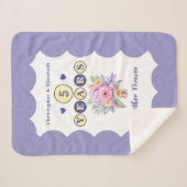 5周年記念花は永遠に紫 シェルパブランケット (正面(横))