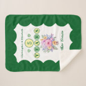 5周年記念花は永遠に緑 シェルパブランケット (正面(横))