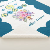 5周年記念花は永遠に青 シェルパブランケット (3/4)