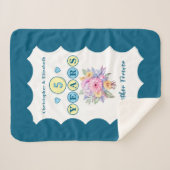 5周年記念花は永遠に青 シェルパブランケット (正面(横))