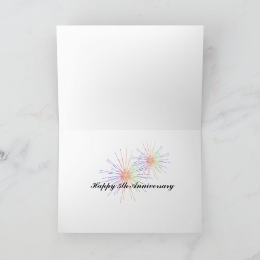 5周年記念 カード (内部)