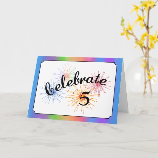 5周年記念 カード (黄色い花)