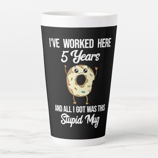 5周年記念 社員感謝コーヒー カフェラテマグ (正面)