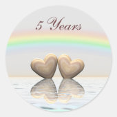 5周年 ウォデン ハート ラウンドシール (正面)