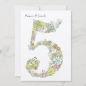 5周年 ウッドウェディング オーダーメイド 招待状 (正面)