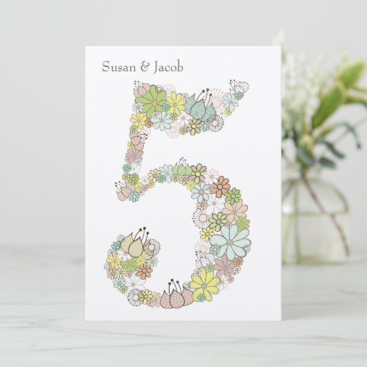 5周年 ウッドウェディング オーダーメイド 招待状 (スタンド正面)