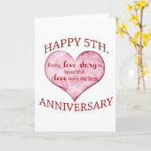 5周年 カード (黄色い花)