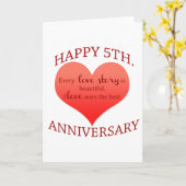 5周年 カード (黄色い花)