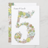 5周年 木婚式 カスタム招待状 招待状 (正面/裏面)