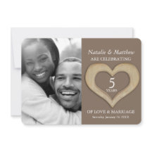 5周年 木婚式 ブラウン カスタム フォト