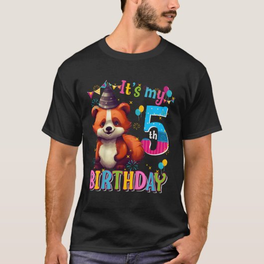 5回目の5回目の赤パンダ Tシャツ (正面)