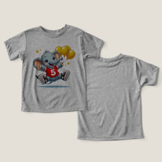 「5大お祝い：風船の象 (デザイン正面&裏面)