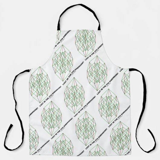 5失った次元で？ジオメトリキューブユーモア エプロン (正面)