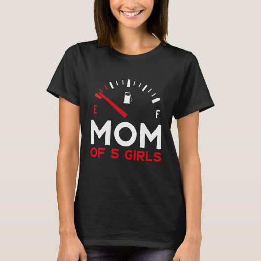 5女の子の母の日の母 Tシャツ (正面)