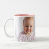 5孫の写モノグラムのパーソナライズされた真 ツートーンマグカップ (左)