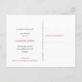 5家族の写真コラージュWELCOME新生児誕生 案内ポストカード (裏面)