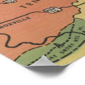 5州の詳細地図 – Big Walker Lookout, V ポスター (角)