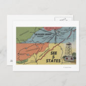 5州の詳細地図 – Big Walker Lookout, V ポストカード (正面/裏面)