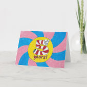 5年の節酒誕生日/記念日カード カード (正面)