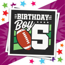 5年オールドサッカーパーティーテーマ5th誕生日ボーイ