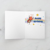 5年カスタム誕生日カードLittle Ladybug範囲 カード (内部)
