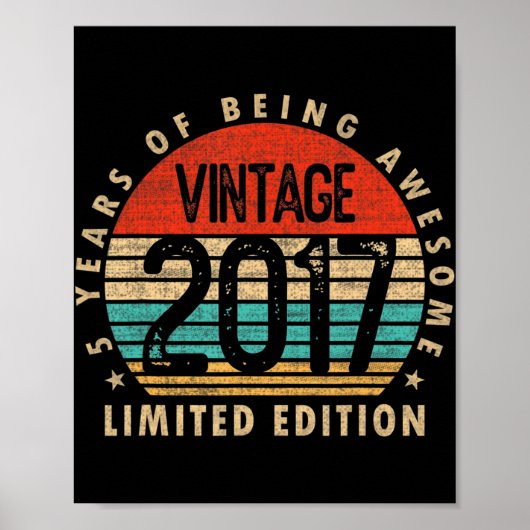 5年ギフトヴィンテージ2017年限定版5th ポスター (正面)