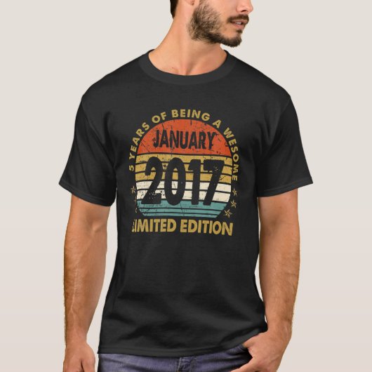 5年ギフト2017年1月限定版 Tシャツ (正面)