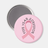 5年乳がん生存磁石 マグネット (正面/裏面)