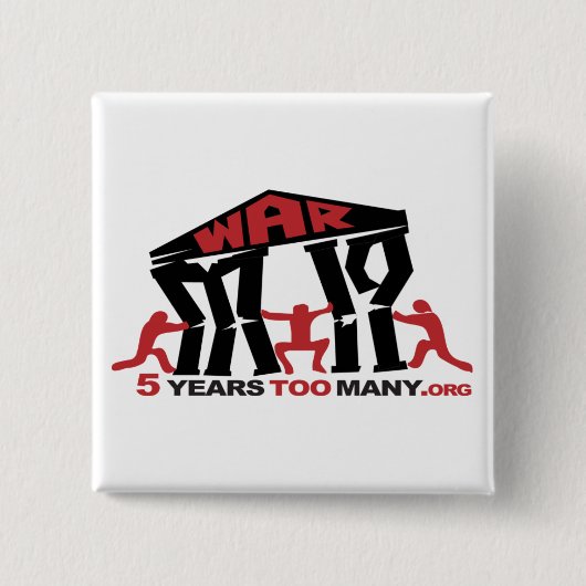 5年余りにも多くのボタン(正方形) 缶バッジ (正面)