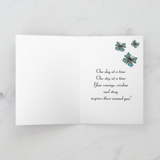 5年依存回復誕生日蝶 カード (内部)