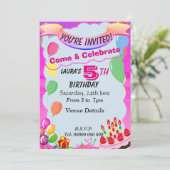 5年前の5歳の誕生日パーティーの招待 招待状 (スタンド正面)