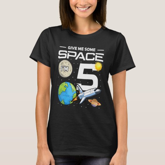 5年古い宇宙誕生日宇宙5誕生日 Tシャツ (正面)