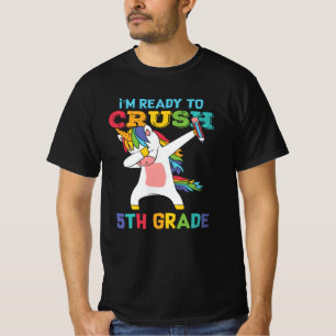 5年生がんばるぞ ユニコーン かわいい スクールグッズ Tシャツ