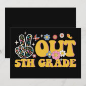 5年生さようなら　グッバイ　ラストデー 招待状 (正面/裏面)